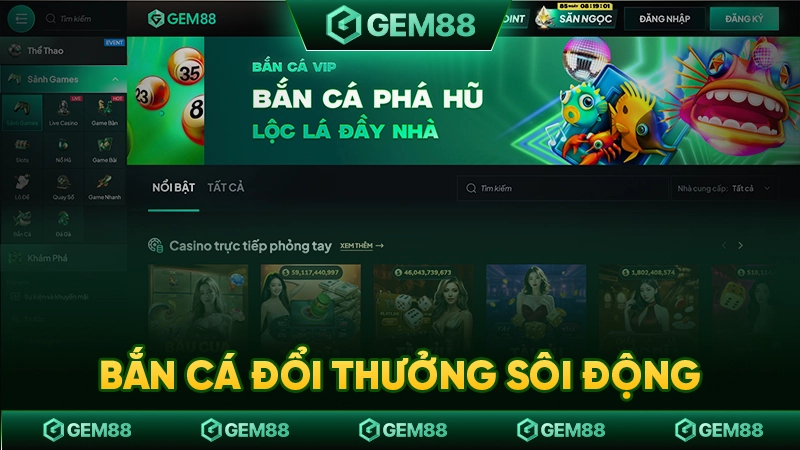 Bắn cá đổi thưởng sôi động